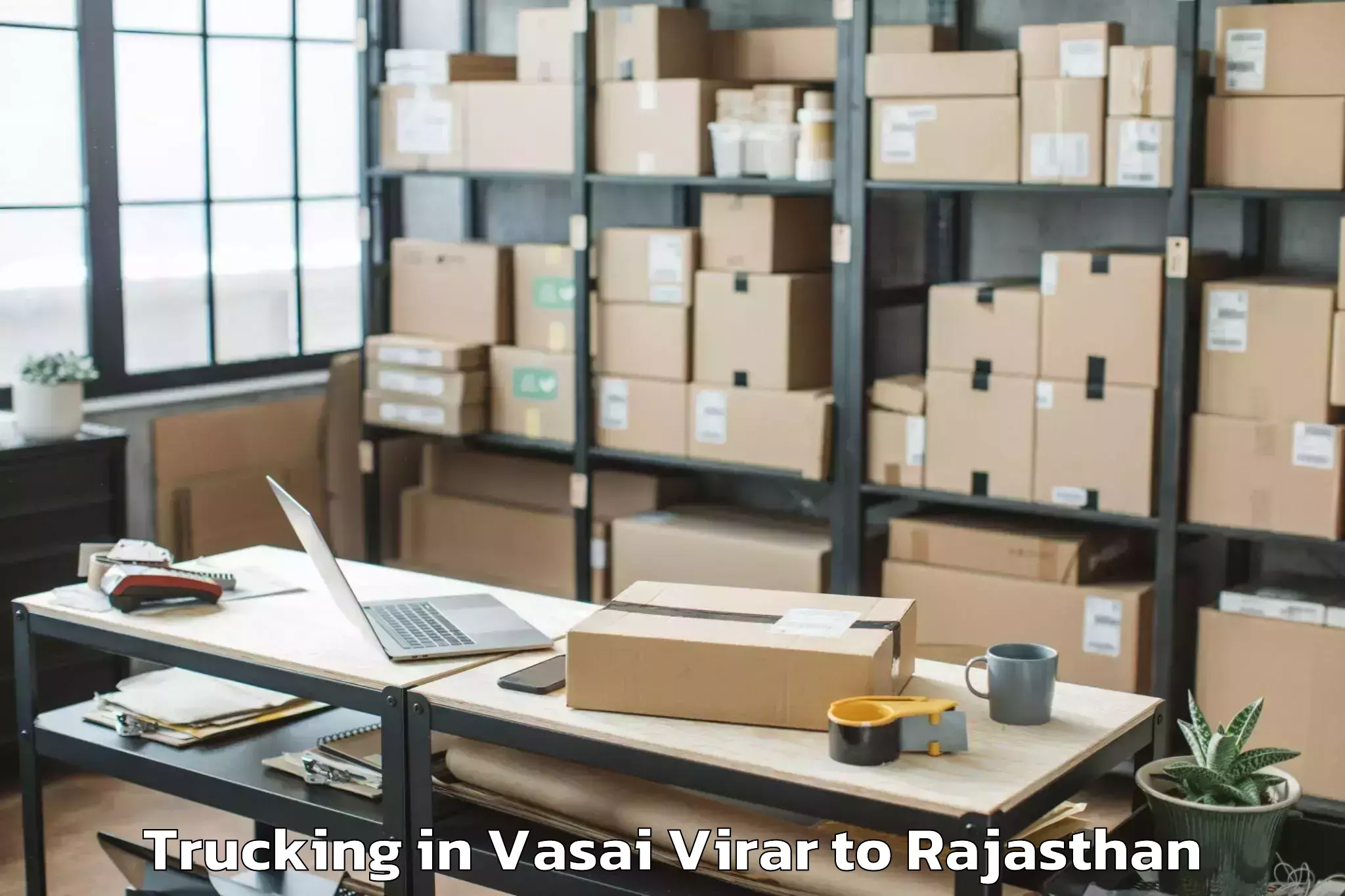 Book Vasai Virar to Bandikui Trucking Online